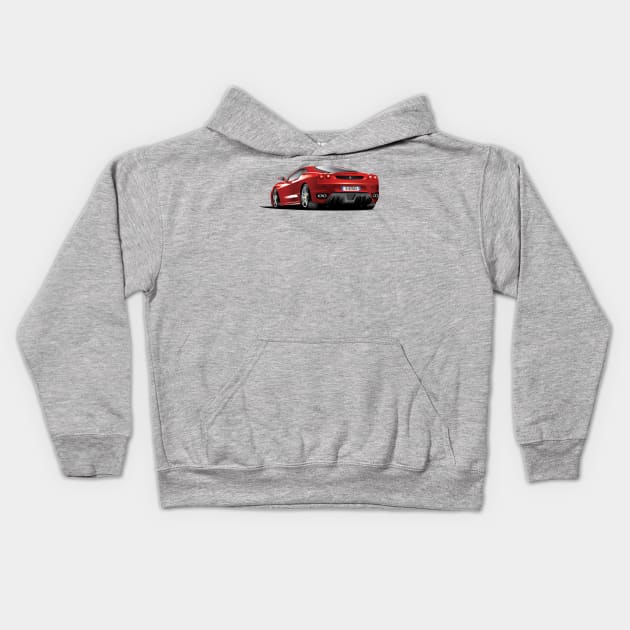 Fast Red Car Kids Hoodie by ManaWar